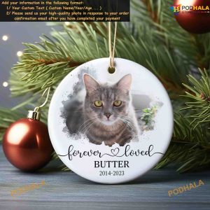Personalized Cat Ornaments Memorial Christmas Gift, Loss Of Cat, Pet Memorial