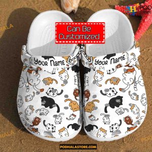 Personalized Cat Pattern Animal Crocs Clog Shoes For Men Women