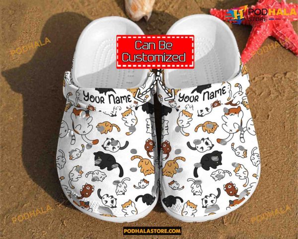 Personalized Cat Pattern Animal Crocs Clog Shoes For Men Women