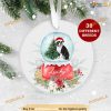 Personalized Celebrate with Boston Terrier Ornament, Dog Lover Memorial Gift