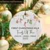 Personalized Celebrating First Christmas Ornament as a Trio, 1st Christmas Ornament