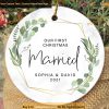 Personalized Celebrating First Married Year, Great Gift For Christmas Ornament