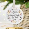 Personalized Ceramic Bauble, Celebrating First Family Christmas