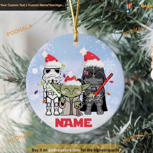 Personalized Chibi Star Wars Christmas Tree Ornaments, Disney 2023 Edition
