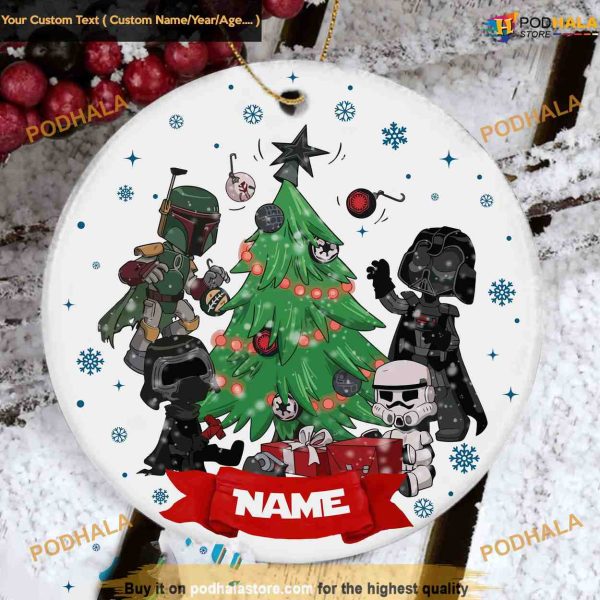 Personalized Chibi Star Wars Xmas Ornaments, Darth Vader Christmas Decor