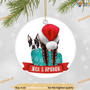 Personalized Christmas Memorial Gift, Boston Terrier Ornament for Dog Lovers