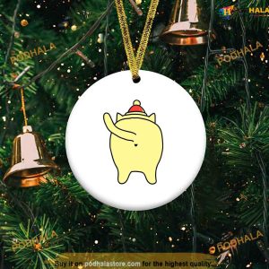 Personalized Chubby Cat Christmas Ornament, Funny Christmas Decoration