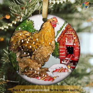 Personalized Cochin Chicken Ornament, Family Christmas Tree Ornaments