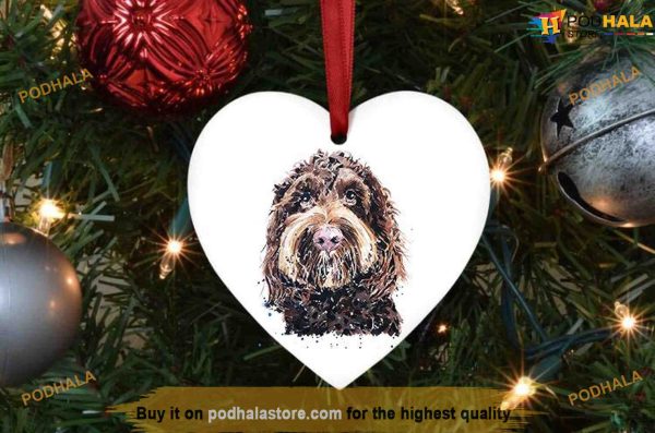 Personalized Cockapoo Heart Tree Decoration, Family Christmas Tree Ornaments