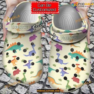 Personalized Colorful Dinosaurs Pattern Dinosaur Crocs
