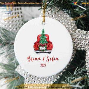Personalized Couple Just Married Ornament, Family Christmas Ornaments