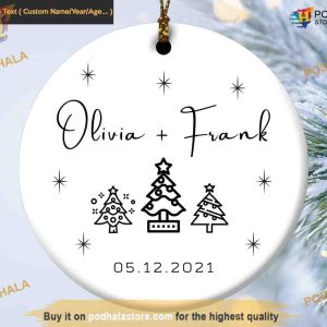 Personalized Couple Names and Date Ornament, Family Christmas Ornaments