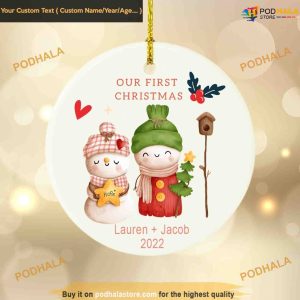 Personalized Couple's First Christmas Ornament Together, Great Gift For Christmas Ornament