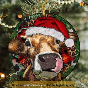 Personalized Cow Christmas Ornament, Family Christmas Ornaments