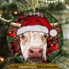 Personalized Cow Christmas Ornament, Western Christmas Ornament