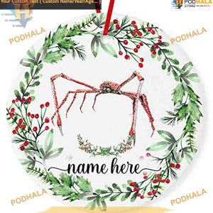 Personalized Crab Spider Christmas Ornament, Funny Tree Decor