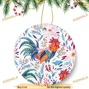 Personalized Cute Chicken Xmas Ornament, Funny Christmas Decoration