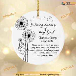 Personalized Dad Remembrance Ornament, Personalized Family Christmas Ornaments
