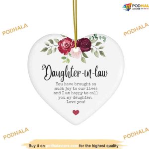 Personalized Daughter-in-Law Christmas Ornament, Custom Family Ornaments