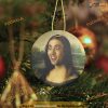 Personalized Dirty St. Nicolas Mona Lisa Ornament, Funny Christmas Ornaments