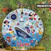 Personalized Disney Cruise Custom Ceramic Ornament, Disneyland Christmas Ornaments