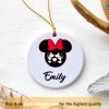 Personalized Disneyland Mickey Ceramic Ornaments, Disney Christmas Ornament