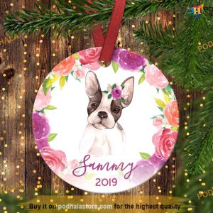 Personalized Dog Christmas Ornament, Special Boston Terrier Gift