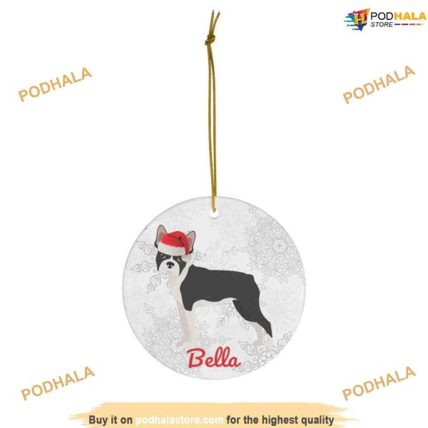 Personalized Dog Lover’s Boston Terrier Christmas Ornament, Unique Memorial Gift