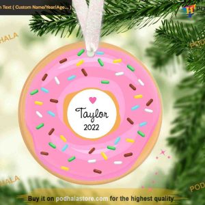 Personalized Donut Ornament, Family Tree Decoration