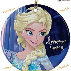 Personalized Elsa 2023 Disney Ornament, Mickey Mouse Ornaments