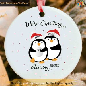 Personalized Expecting Baby Twins Ornament, Family Christmas Tree Ornaments