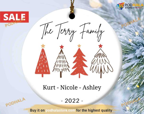 Personalized Family Christmas Ornament, Family Christmas Tree Ornaments