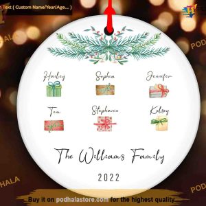 Personalized Family Christmas Ornament, Funny Tree Decoration