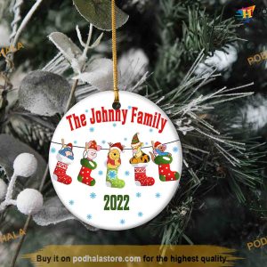 Personalized Family Disney Holiday Ornament, Family Christmas Tree Decoration