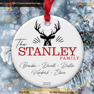 Personalized Family Name Christmas Ornament, Family Tree Decoration