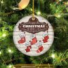Personalized Family Stocking Ceramic Ornament, Family Tree Decoration