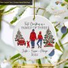 Personalized Family of Three's First Christmas Ornament, Great Gift For Christmas Ornament