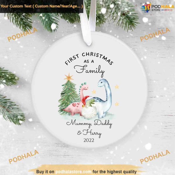 Personalized Family’s First Christmas Ornament 2023, 1st Christmas Ornament