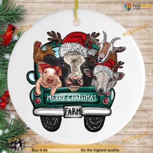 Personalized Farm Animal Christmas Ornament, Funny Christmas Ornaments