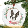 Personalized Festive Boston Terrier Memorial, Ornament for Dog Lovers