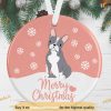 Personalized Festive Boston Terrier Ornament, Perfect Dog Lover Memorial Gift