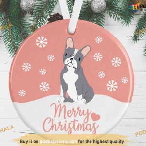 Personalized Festive Boston Terrier Ornament, Perfect Dog Lover Memorial Gift