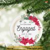 Personalized First Christmas Engaged Ornament, Ceramic First Christmas Ornament