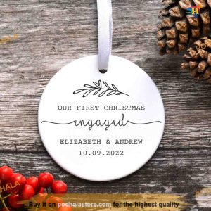 Personalized First Christmas Engagement Bauble, First Christmas Together Ornament