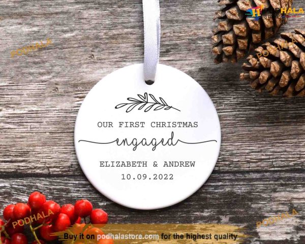 Personalized First Christmas Engagement Bauble, First Christmas Together Ornament
