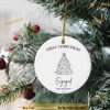 Personalized First Christmas Engagement Bauble, Personalized First Christmas Ornament
