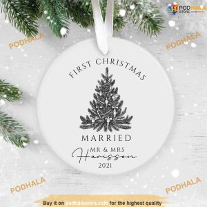 Personalized First Christmas Married 2023, First Christmas Together Ornament