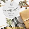 Personalized First Christmas Married Ornament, Baby's 1st Christmas