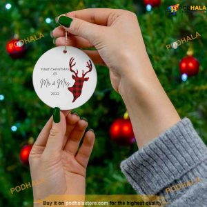 Personalized First Christmas Married Ornament, First Year as Mr. and Mrs.