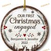 Personalized First Christmas Ornament Engaged Ornament, Creative Christmas Ornament Gifts